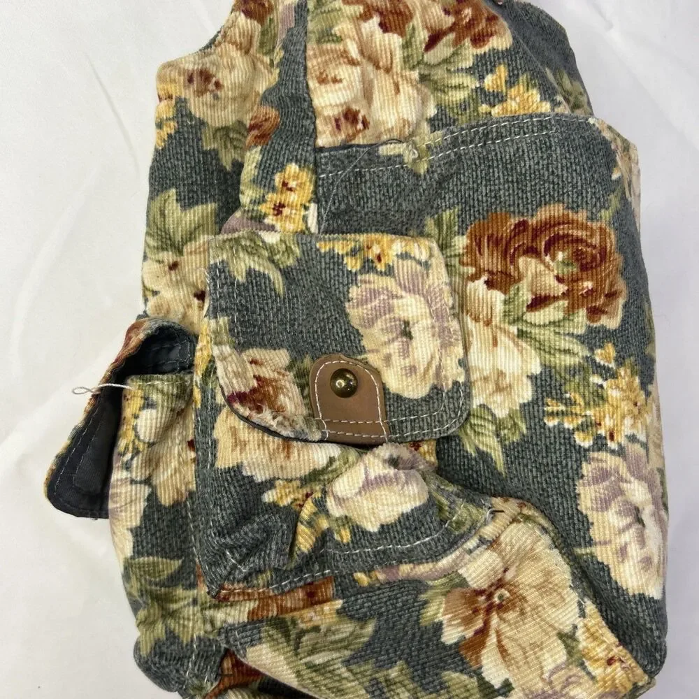 Vintage 90s Y2k Floral Purse Cottage Core Grunge Rose Pattern Soft Squishy Purse